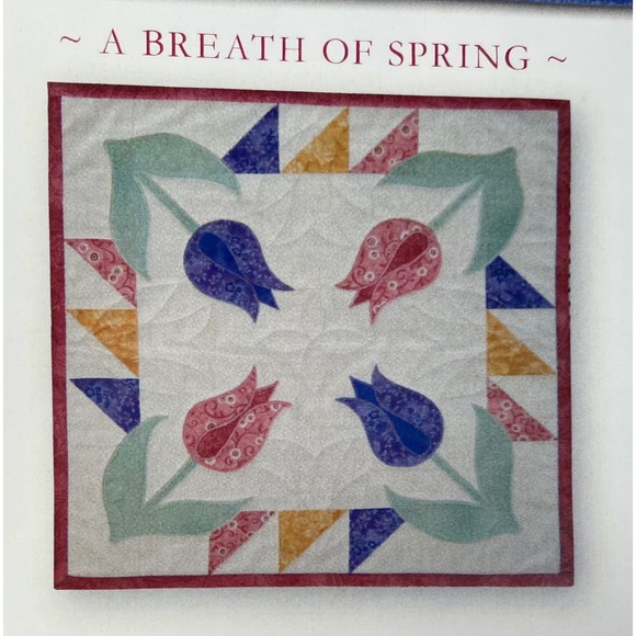 In The Doghouse Designs “A Breath of Spring” Tulip Runner Topper Pattern - Picture 2 of 4